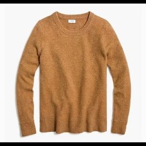 J. CREW Factory Crewneck Sweater Extra Soft Yarn Camel Tan